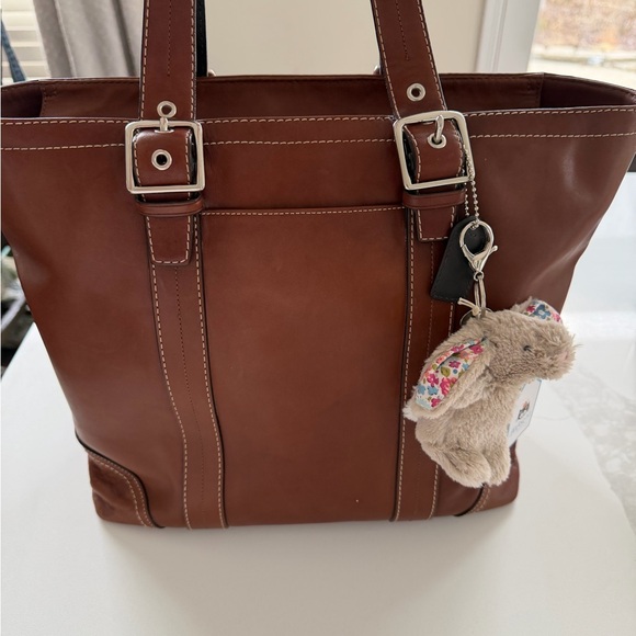 Coach LARGE Vintage Whiskey Brown Hampton Leather Tote Bag